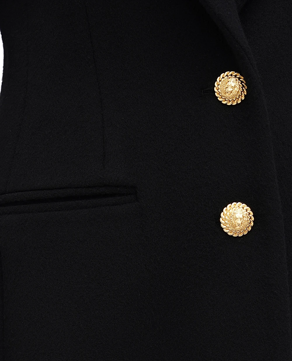 Пальто Balmain DF1UD130WC53, черный цвет • Купить в интернет-магазине Kameron