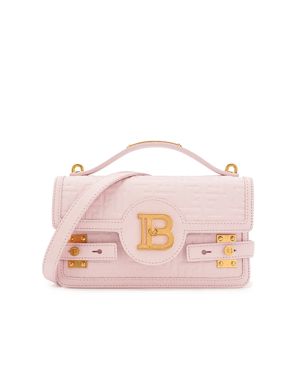 Шкіряна сумка B-Buzz Shoulder 24 Balmain DN1DA829LPSE, рожевий колір • Купити в інтернет-магазині Kameron
