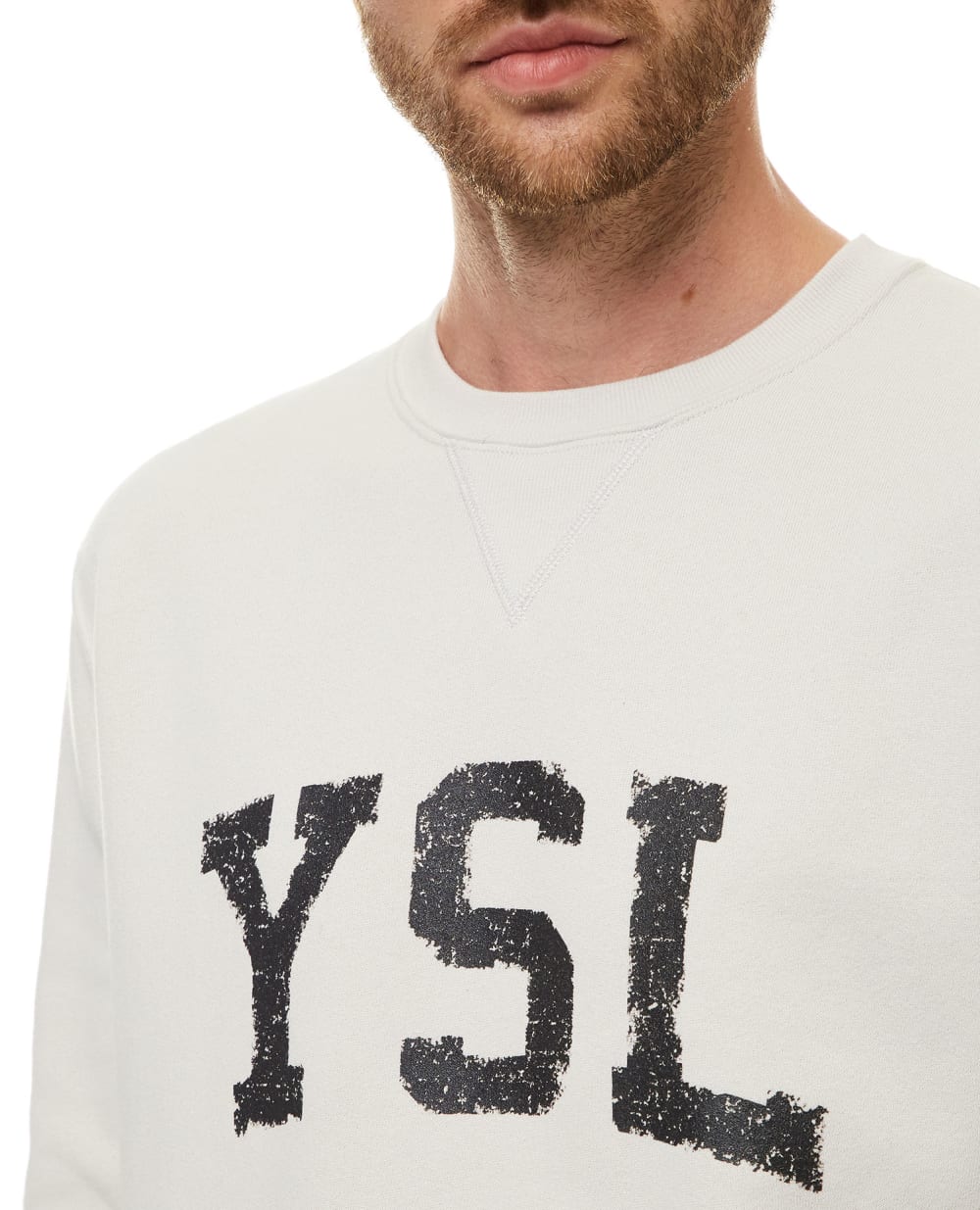 Свитшот Saint Laurent 666979-Y36IP, белый цвет • Купить в интернет-магазине Kameron