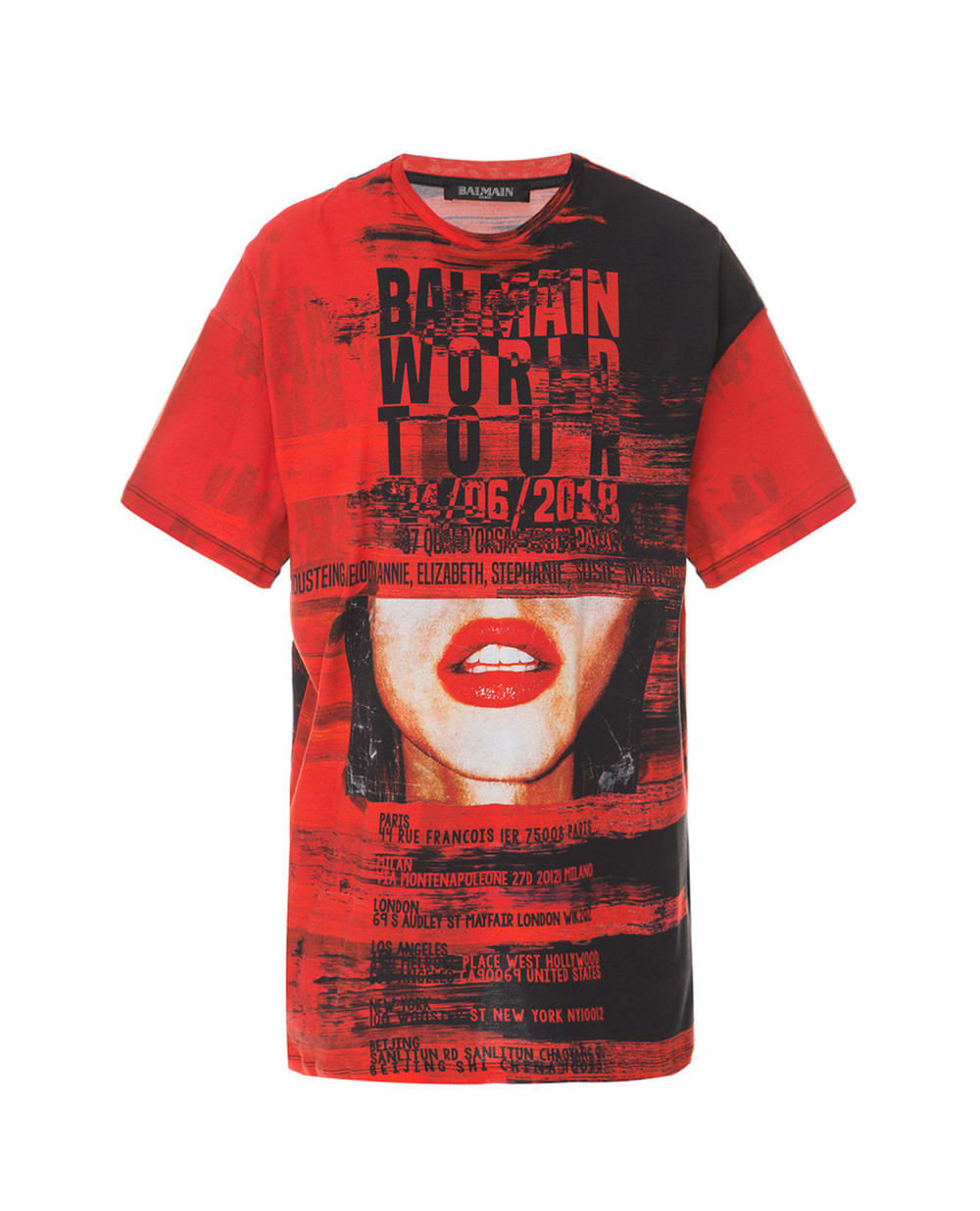 Футболка Balmain RF21010I109, красный цвет • Купить в интернет-магазине Kameron