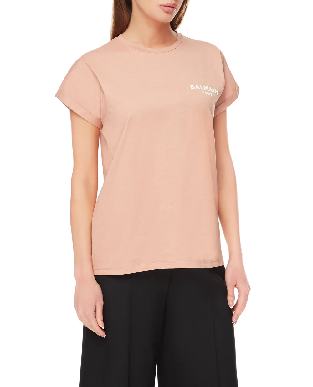 Футболка Balmain AF1EF010BB01, бежевый цвет • Купить в интернет-магазине Kameron