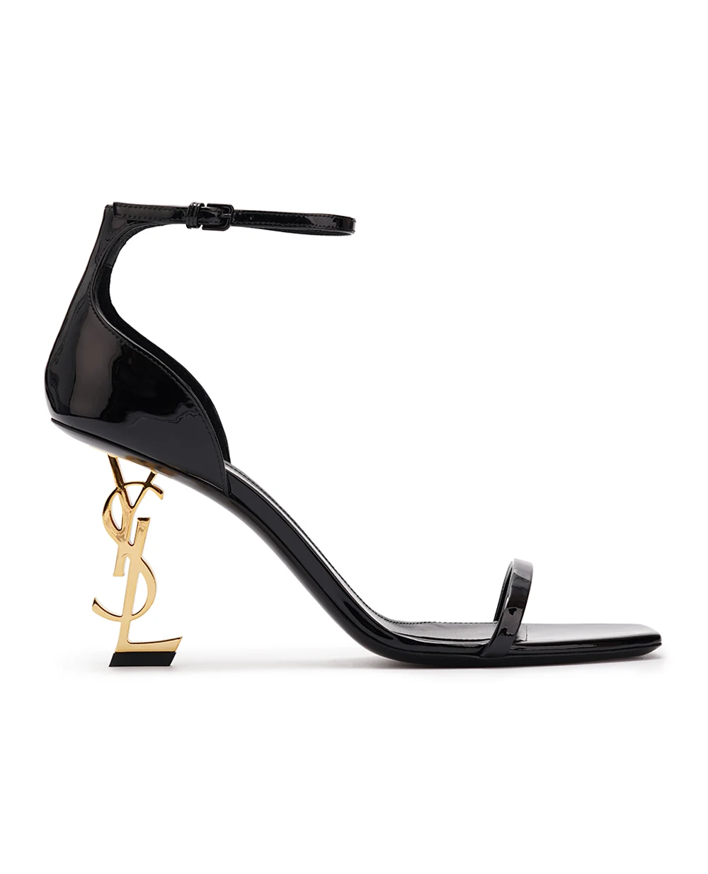 Кожаные босоножки Opyum Saint Laurent 557679-1TV1A, черный цвет • Купить в интернет-магазине Kameron