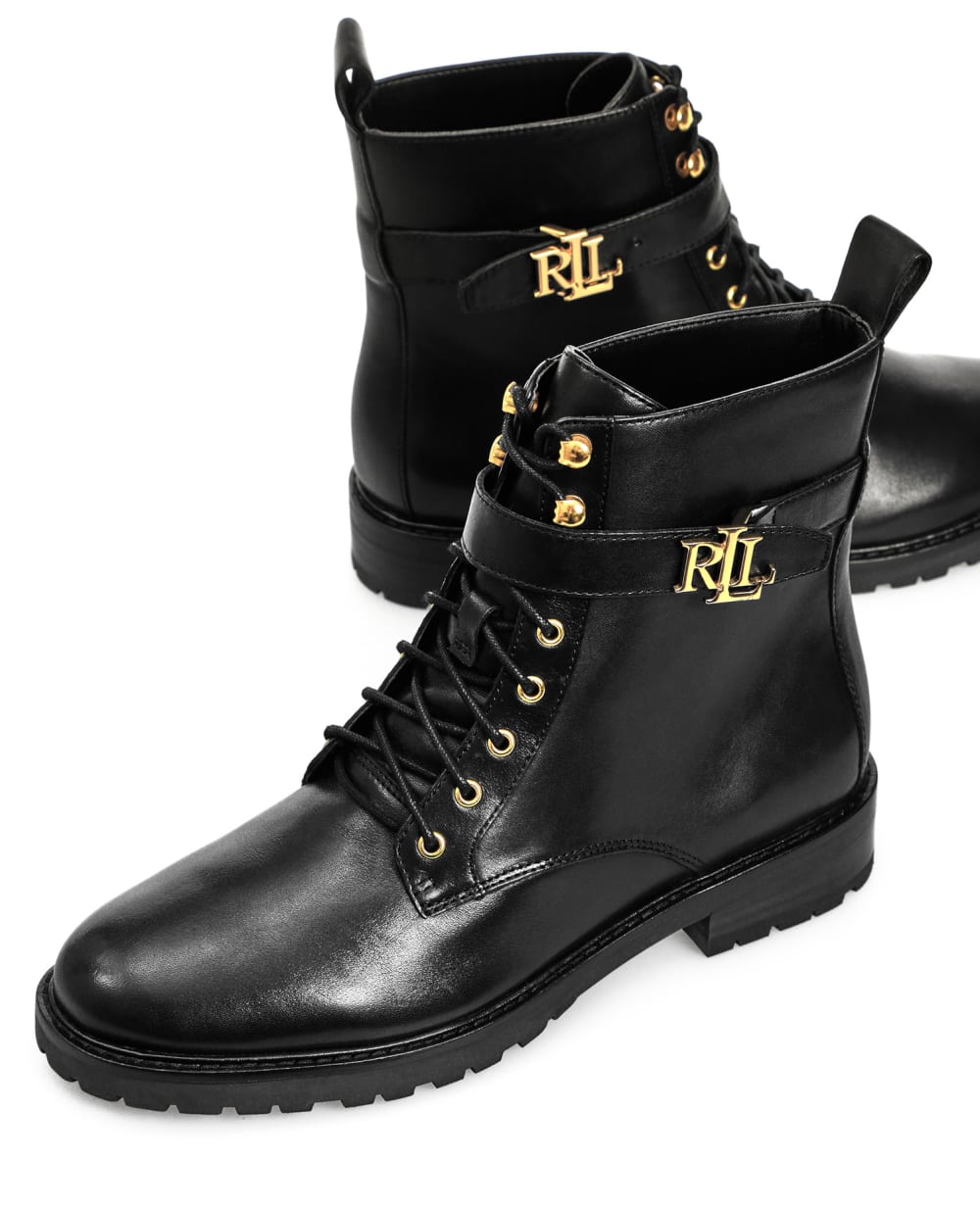 Кожаные ботинки Polo Ralph Lauren 802838413001, черный цвет • Купить в интернет-магазине Kameron