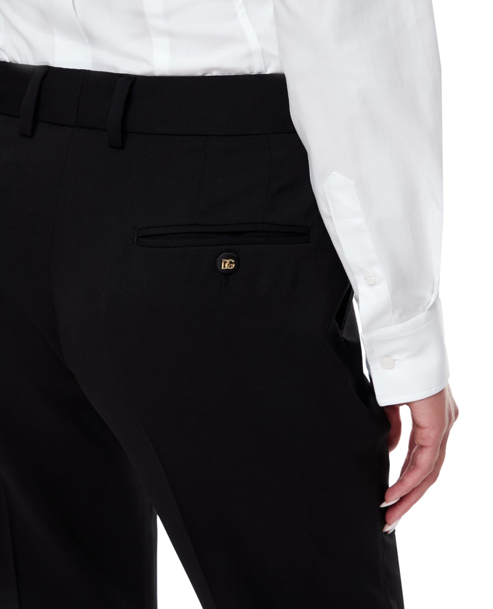 Шерстяные брюки Dolce&Gabbana FT0CXT-FUBF0, черный цвет • Купить в интернет-магазине Kameron