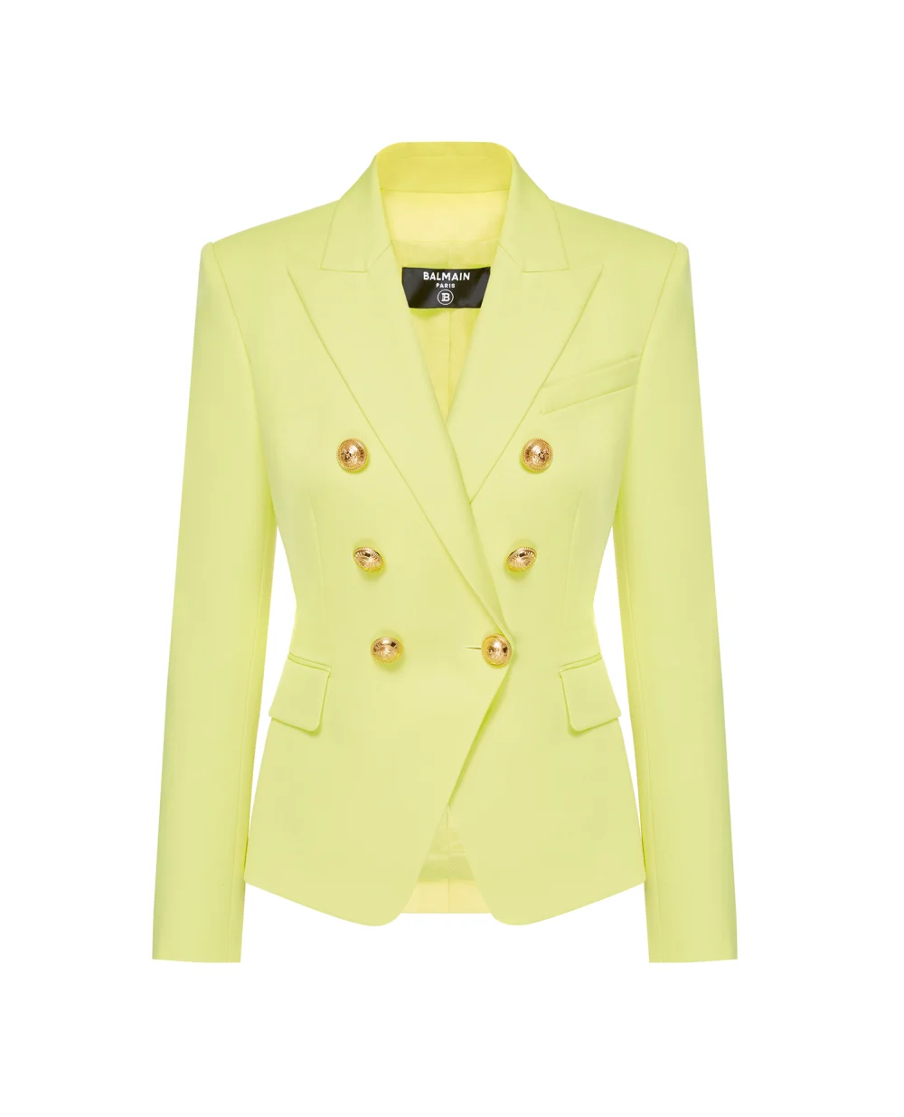 Шерстяной жакет Balmain VF0SG000167L, желтый цвет • Купить в интернет-магазине Kameron