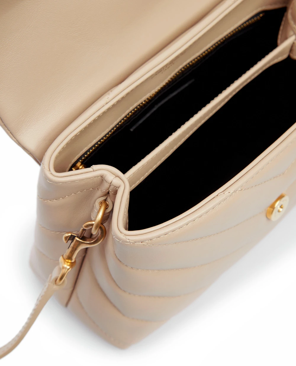 Кожаная сумка Loulou Toy Saint Laurent 678401-DV707, бежевый цвет • Купить в интернет-магазине Kameron