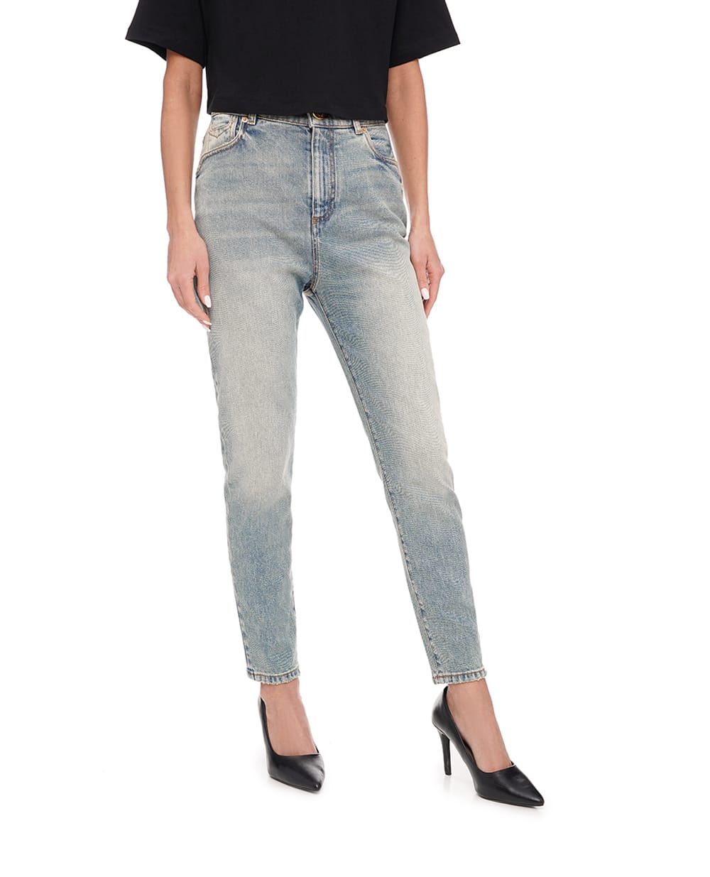 Джинсы Balmain CF1MG020DE04, голубой цвет • Купить в интернет-магазине Kameron