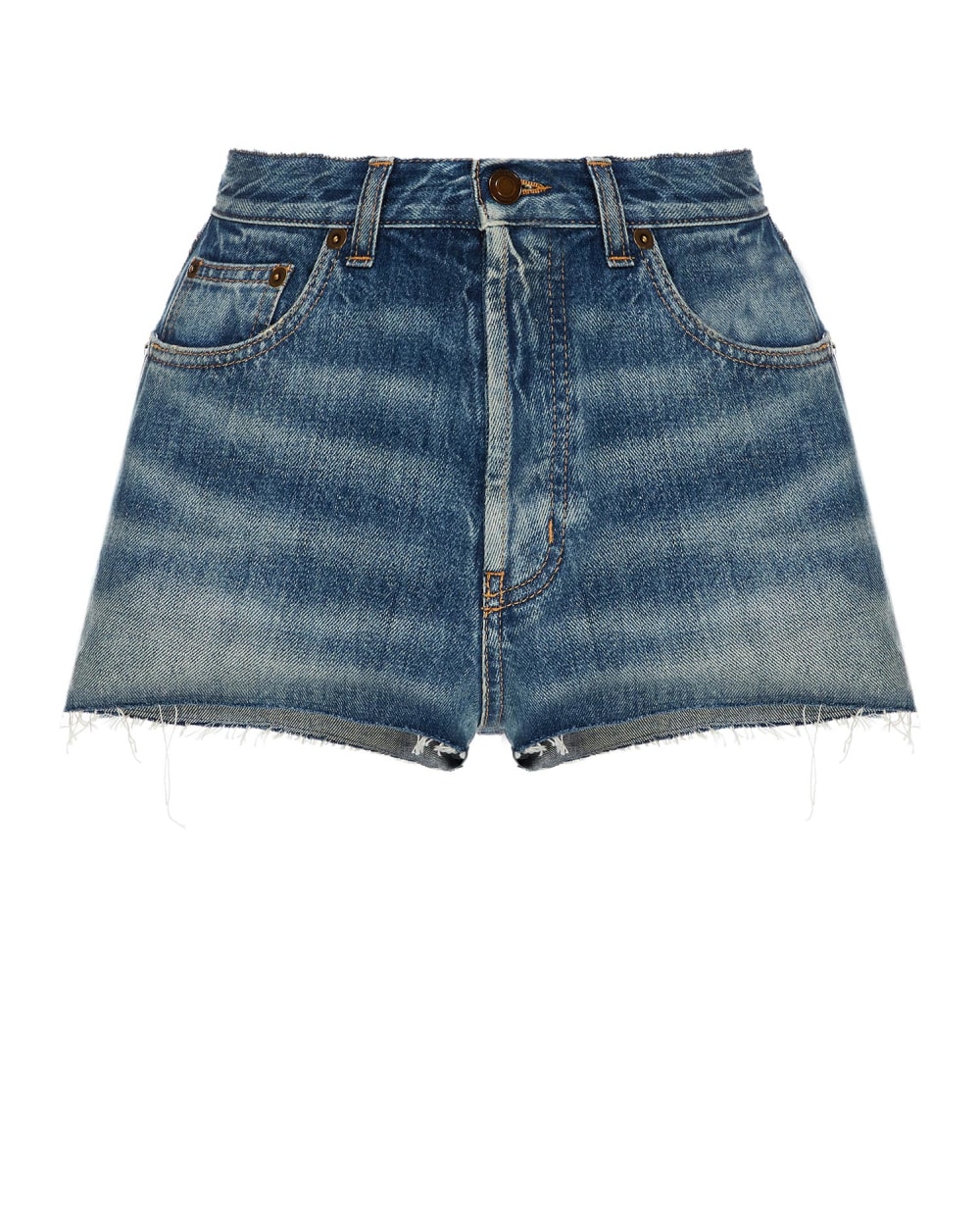 Джинсовые шорты Saint Laurent 652530-Y30AC, синий цвет • Купить в интернет-магазине Kameron
