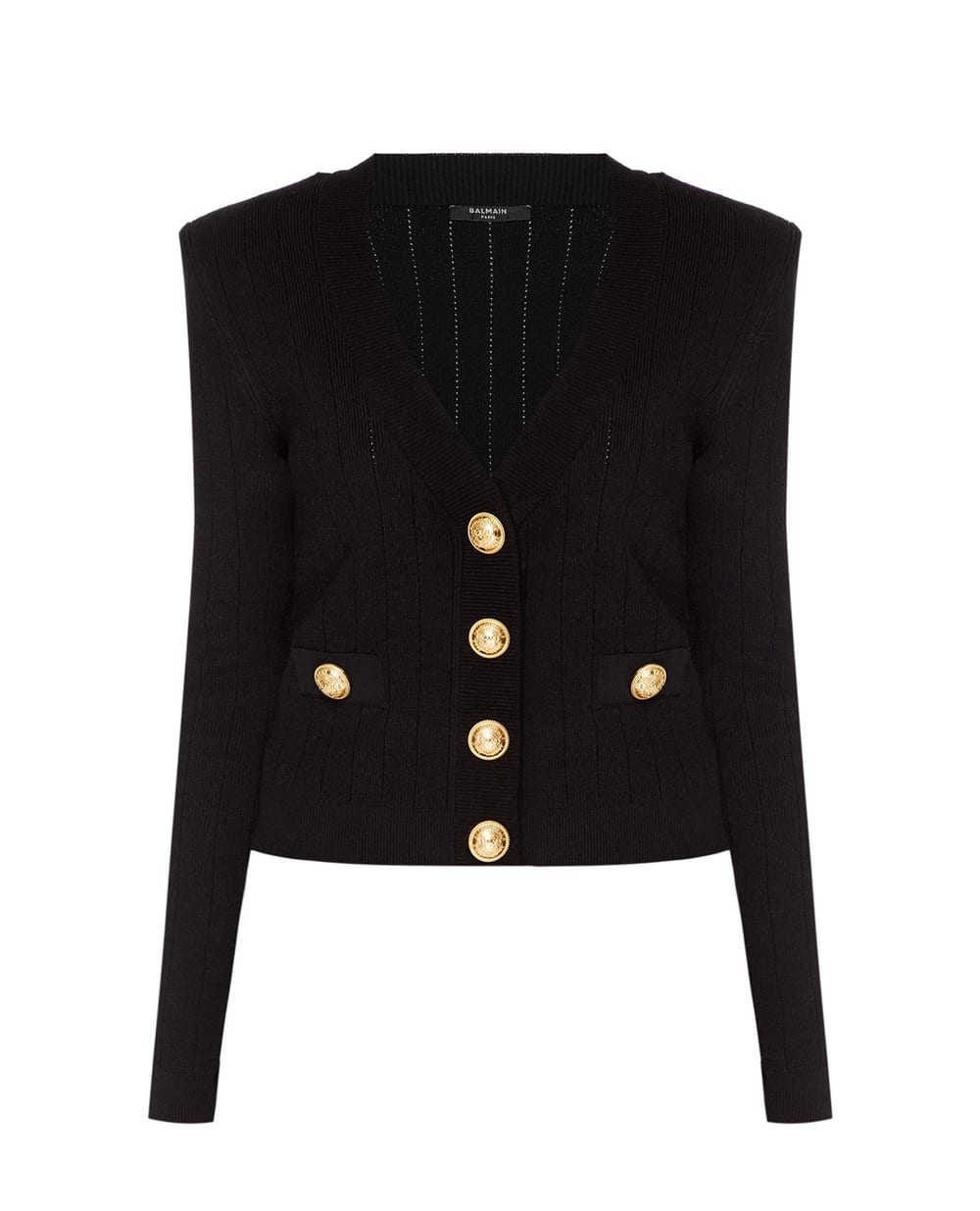 Кардиган Balmain DF1KL007KB07, черный цвет • Купить в интернет-магазине Kameron