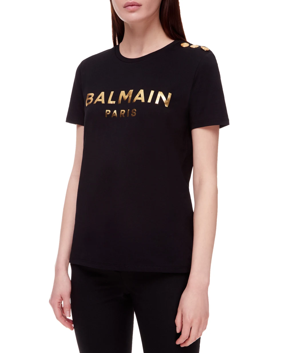 Футболка Balmain XF1EF005BB28, черный цвет • Купить в интернет-магазине Kameron