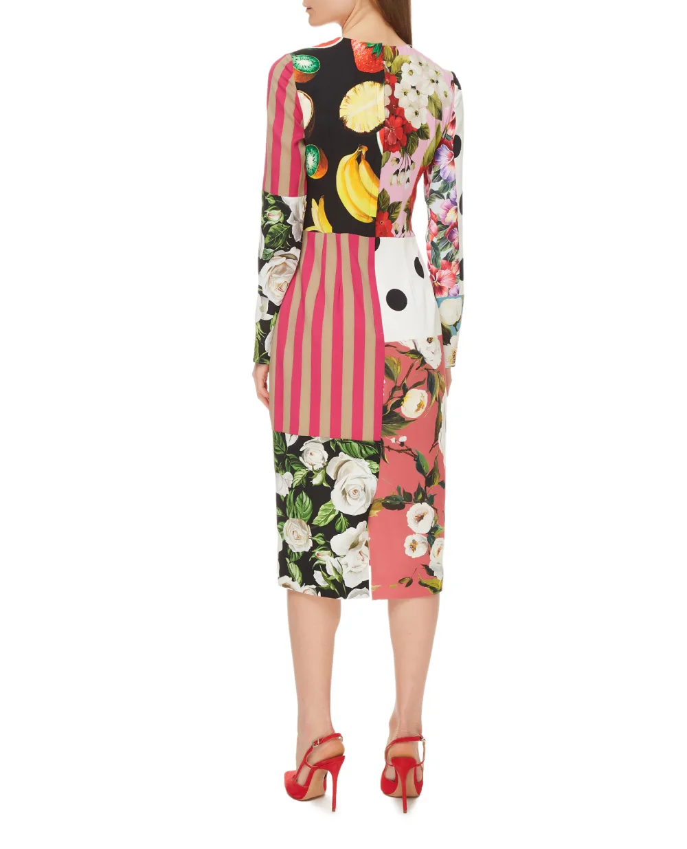 Шовкова сукня Dolce&Gabbana F6K8AT-GDX86, різнокольоровий колір • Купити в інтернет-магазині Kameron
