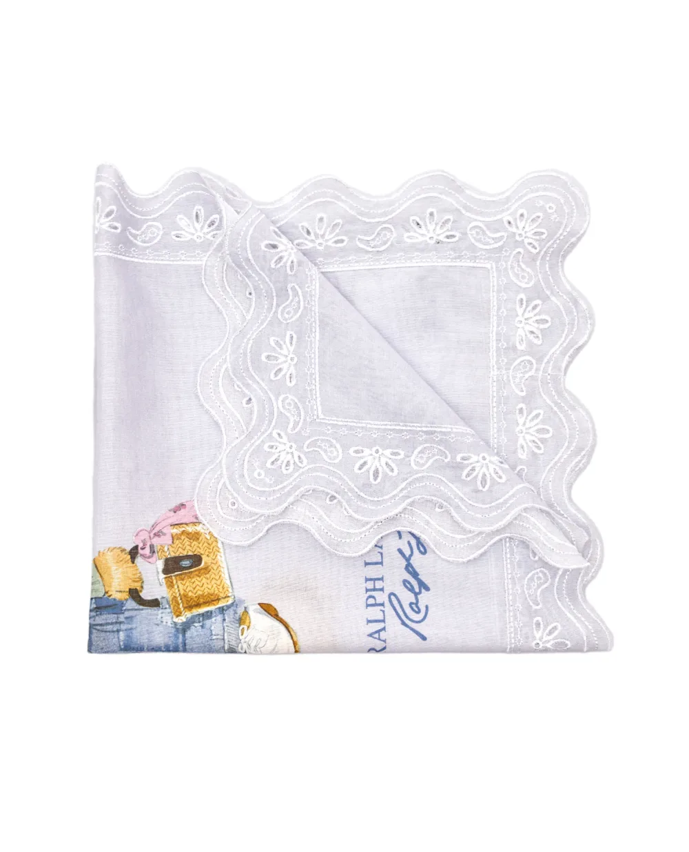 Платок Polo Bear Polo Ralph Lauren 455888197001, голубой цвет • Купить в интернет-магазине Kameron