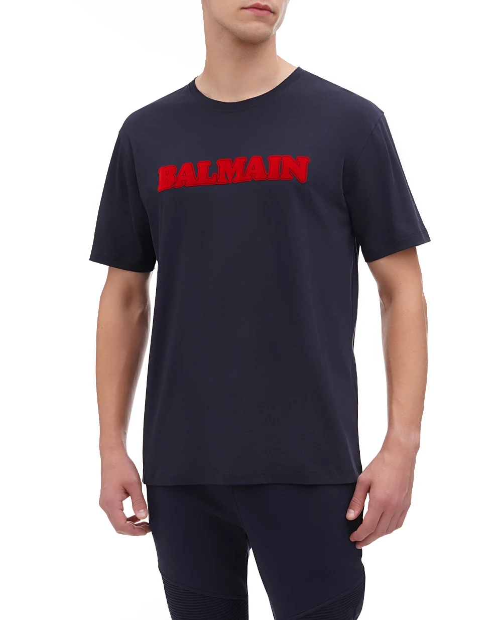 Футболка Balmain BH0EG000BC52, темно-синий цвет • Купить в интернет-магазине Kameron