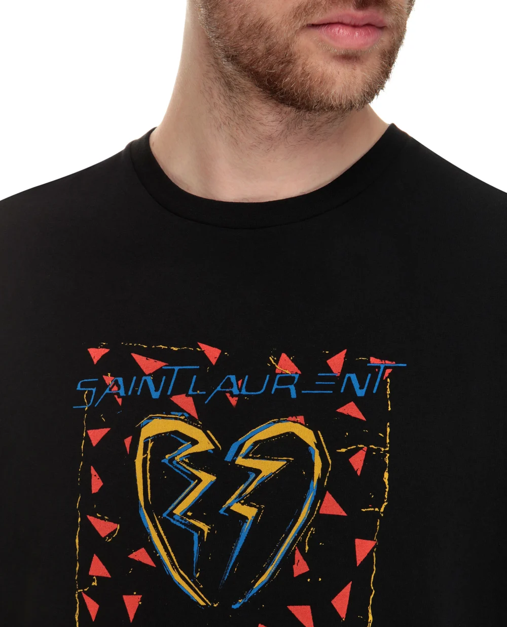 Футболка Saint Laurent 631805-YBVV2-, черный цвет • Купить в интернет-магазине Kameron
