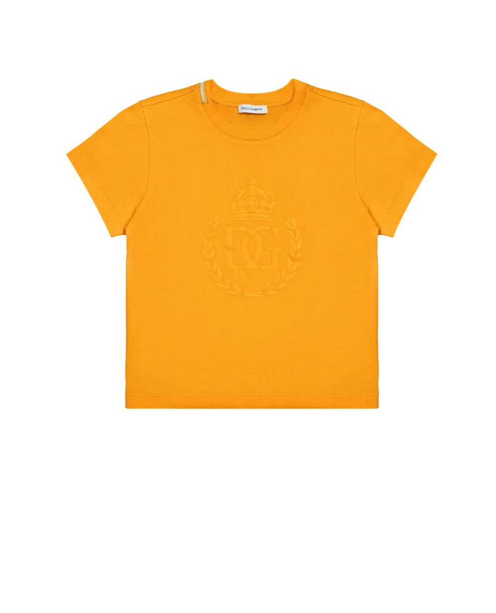 Футболка Dolce&Gabbana Kids L4JTBL-G7YFJ-B, желтый цвет • Купить в интернет-магазине Kameron