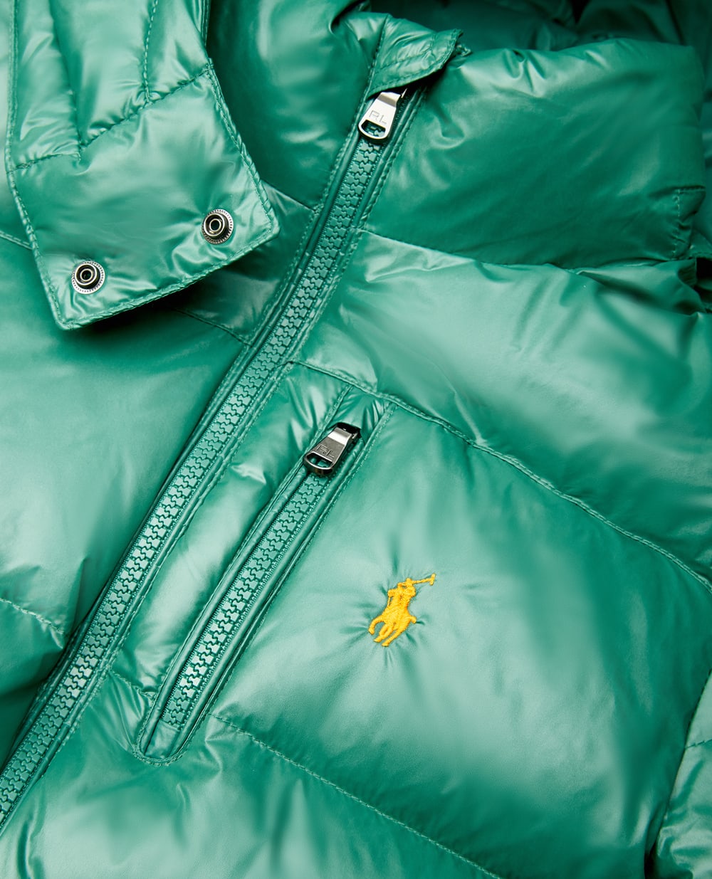 Детский пуховик Polo Ralph Lauren Kids 322854454002, зеленый цвет • Купить в интернет-магазине Kameron