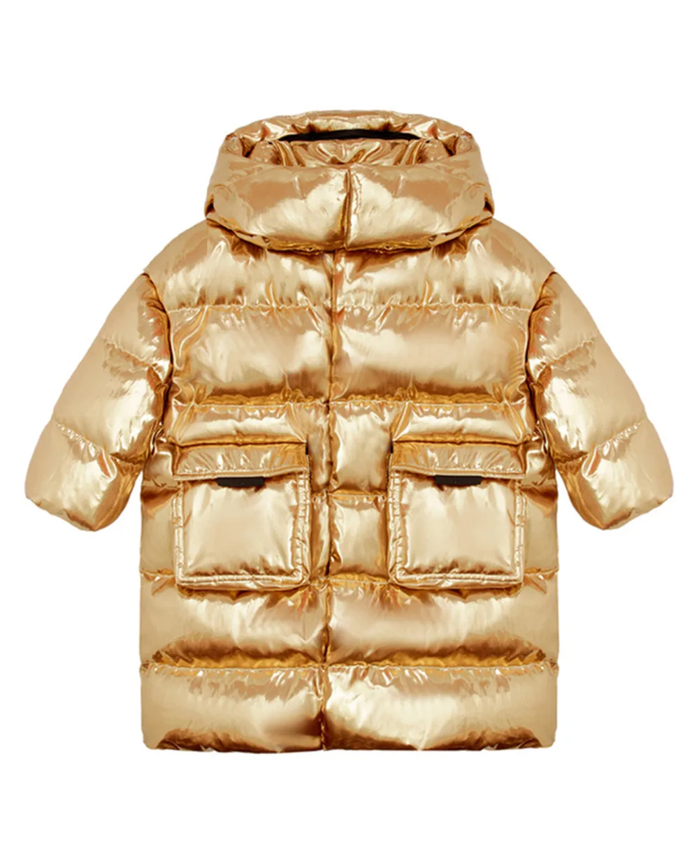 Пуховик Dolce&Gabbana Kids L4JB3Q-FUSFX-B, золотой цвет • Купить в интернет-магазине Kameron