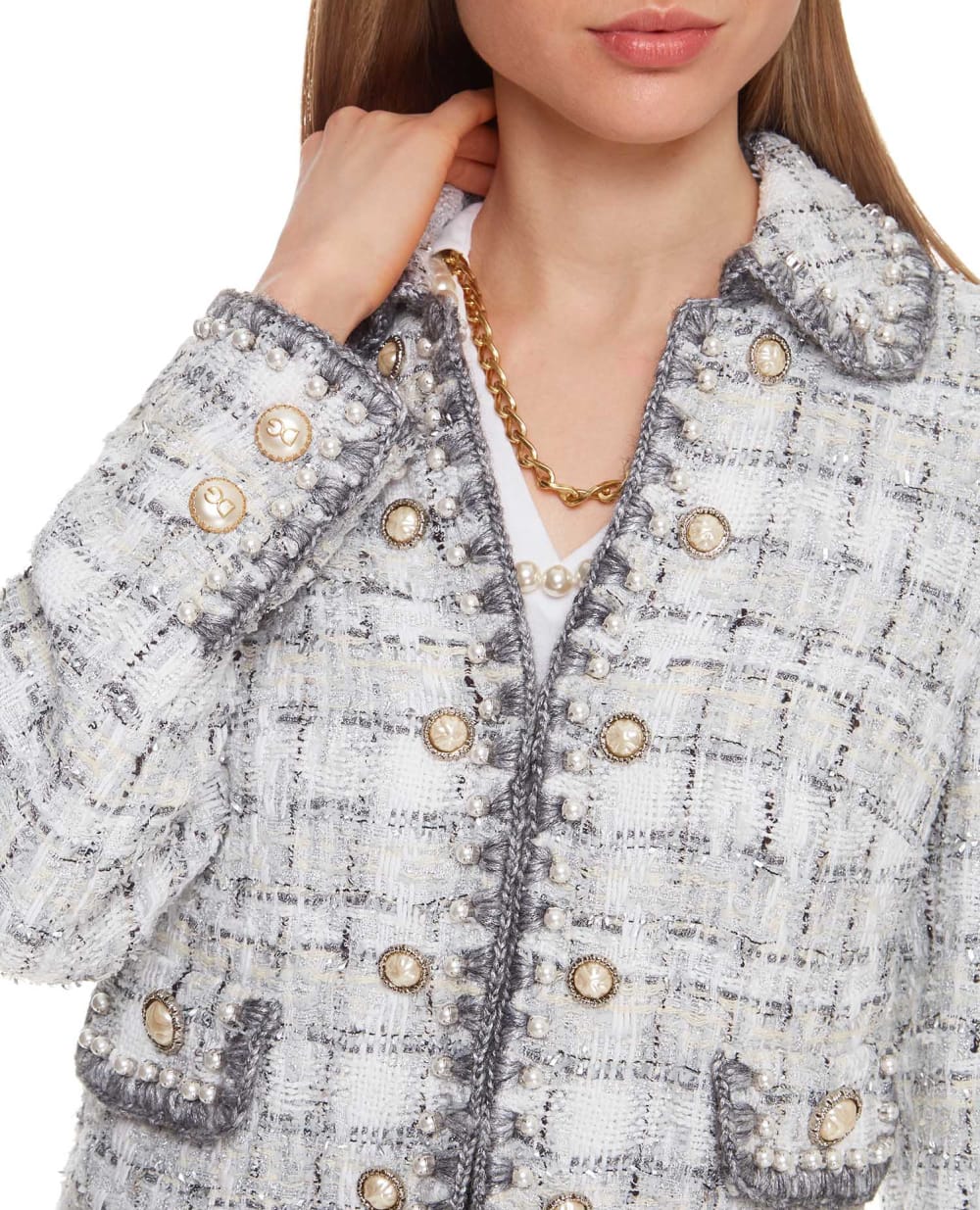 Твидовый жакет Dolce&Gabbana F28ZAZ-GD0L2, разноцветный цвет • Купить в интернет-магазине Kameron