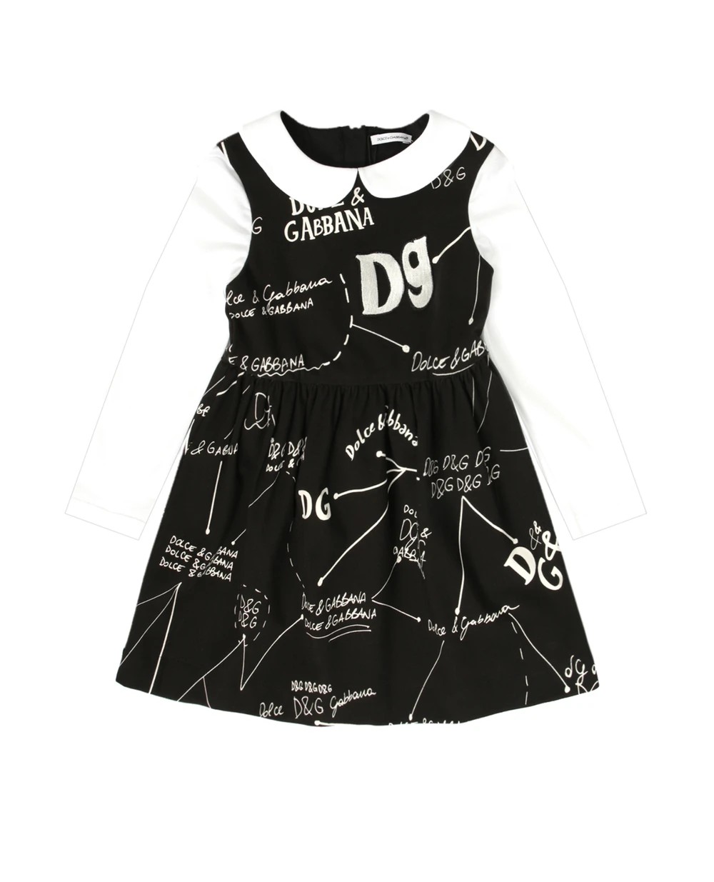 Платье Dolce&Gabbana Kids L5JD2G-G7XKF-B, черный цвет • Купить в интернет-магазине Kameron