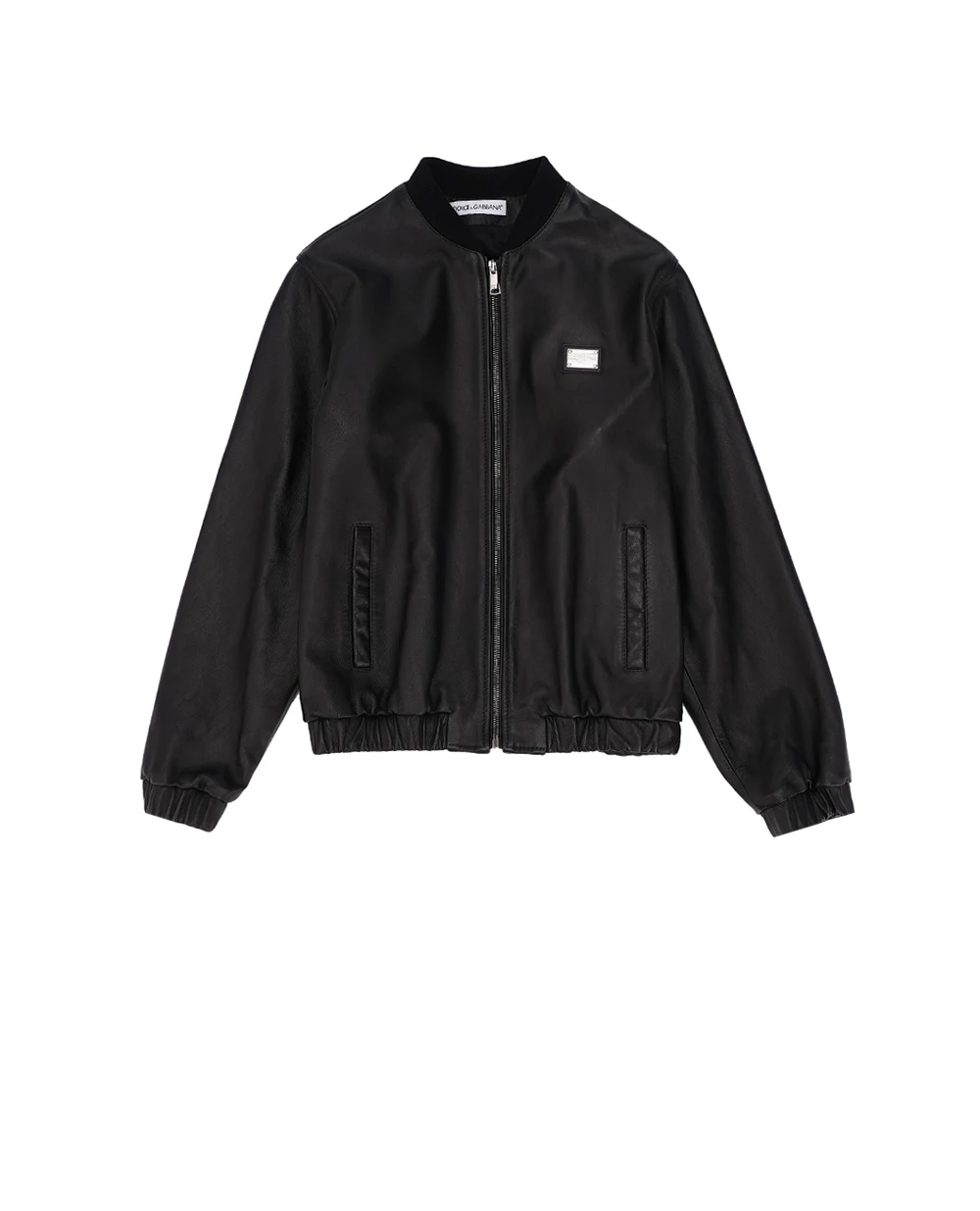 Детская кожаная куртка Dolce&Gabbana Kids L42B78-G7NYR-S, черный цвет • Купить в интернет-магазине Kameron