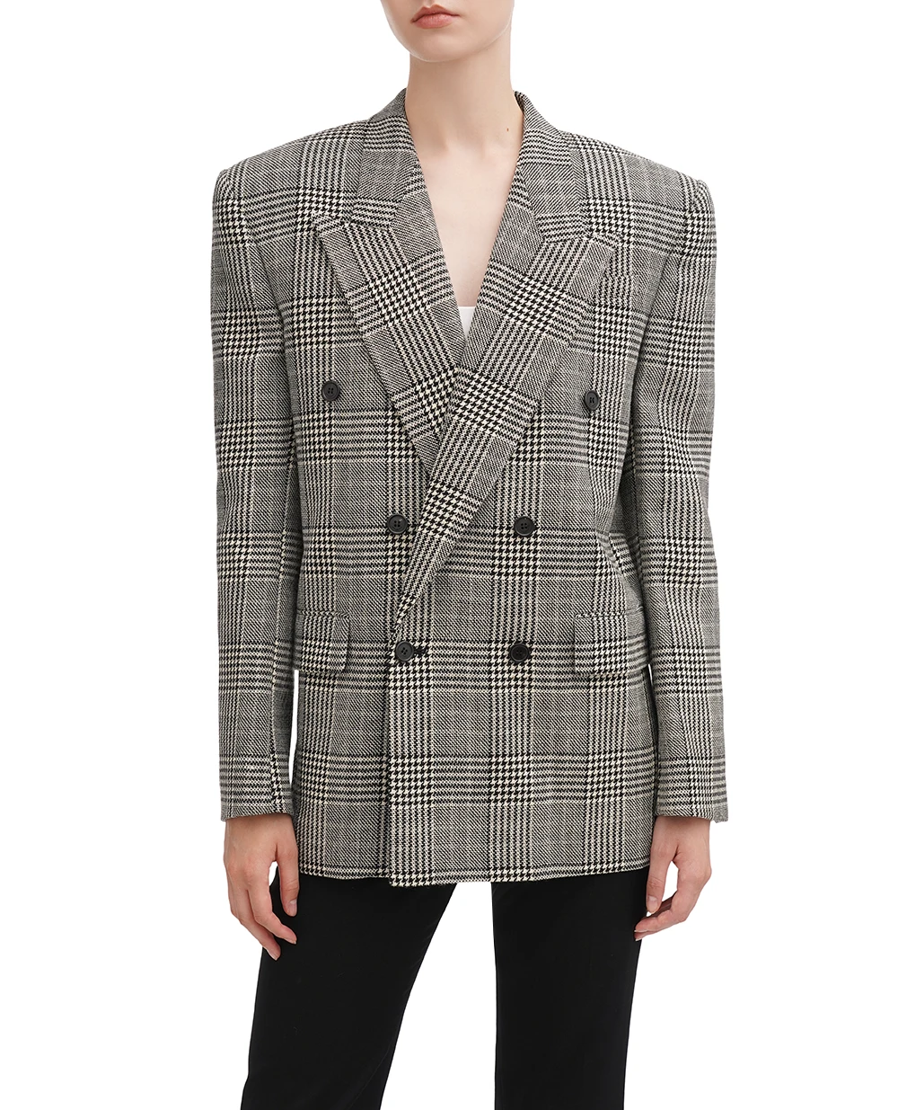 Жакет Saint Laurent 762930-Y7B57, чорний колір • Купити в інтернет-магазині Kameron