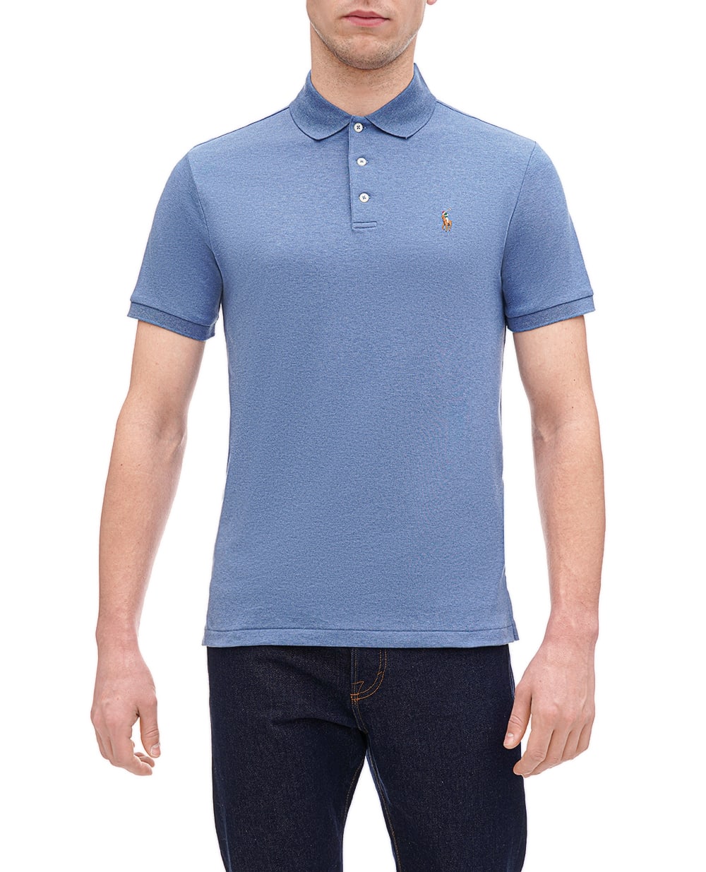 Поло Interlock Polo Ralph Lauren 710704319139, синий цвет • Купить в интернет-магазине Kameron