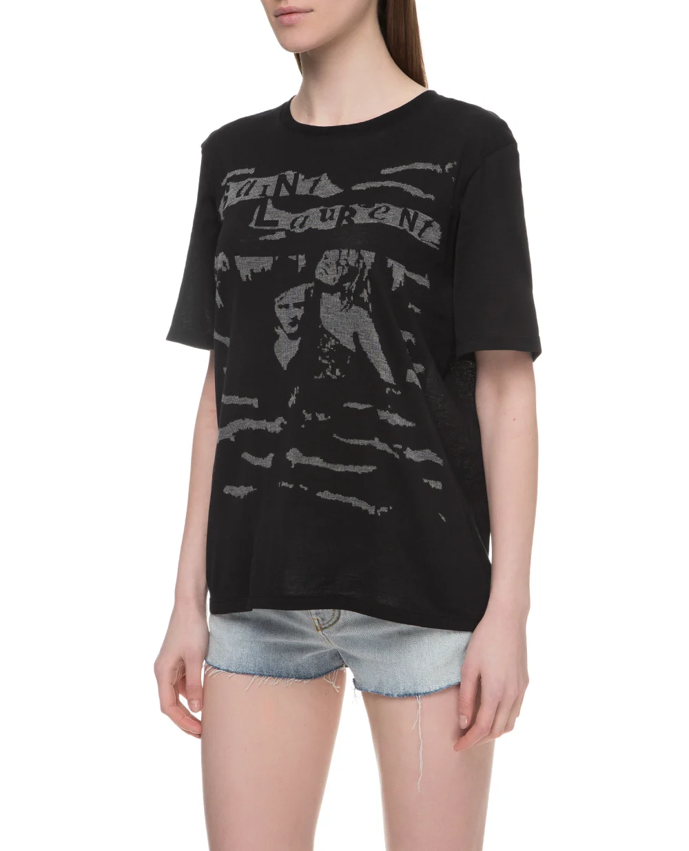 Футболка Saint Laurent 596572-YBOF2, черный цвет • Купить в интернет-магазине Kameron