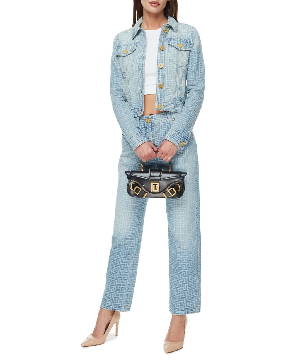 Кожаная сумка Blaze Pouch Balmain AN0AE795LSLX, черный цвет • Купить в интернет-магазине Kameron
