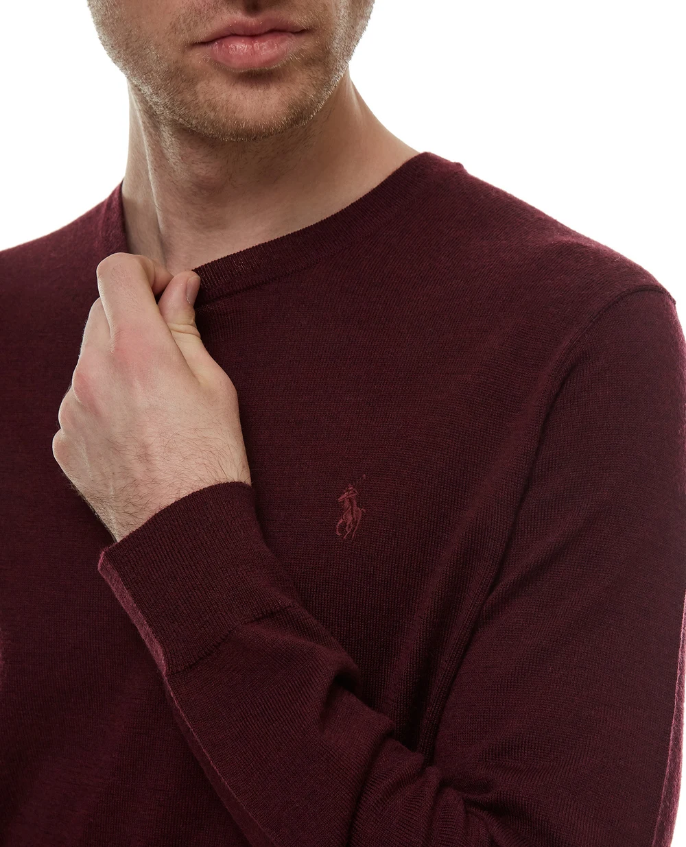 Шерстяной джемпер Polo Ralph Lauren 710714346023, бордовый цвет • Купить в интернет-магазине Kameron
