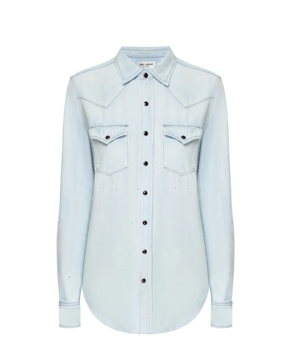 Джинсовая рубашка Saint Laurent 651160-Y24AB, голубой цвет • Купить в интернет-магазине Kameron