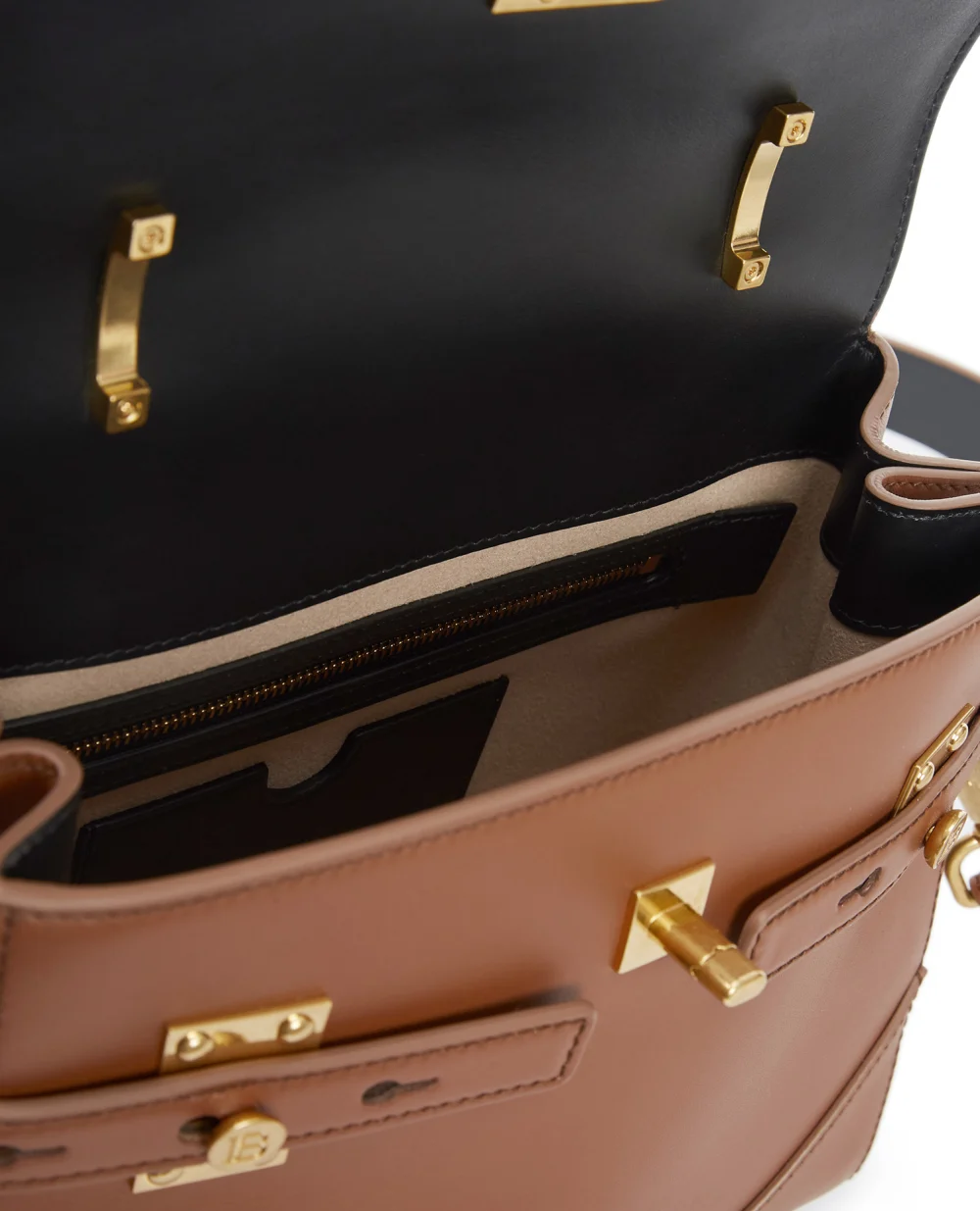 Кожаная сумка Balmain WN1DB526LVPT, коричневый цвет • Купить в интернет-магазине Kameron