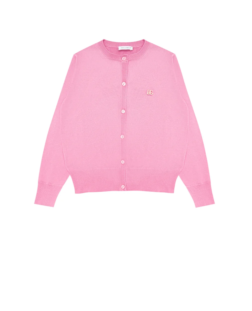 Шелковый кардиган Dolce&Gabbana Kids L5KWF9-JASR3-S, розовый цвет • Купить в интернет-магазине Kameron