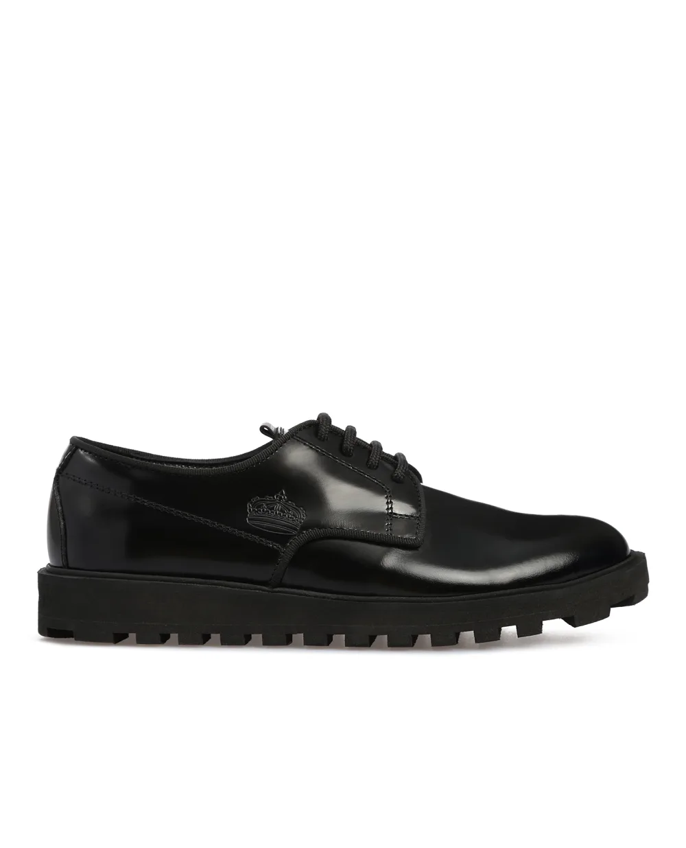 Детские кожаные дерби Dolce&Gabbana Kids DA0785-AX155-M, черный цвет • Купить в интернет-магазине Kameron