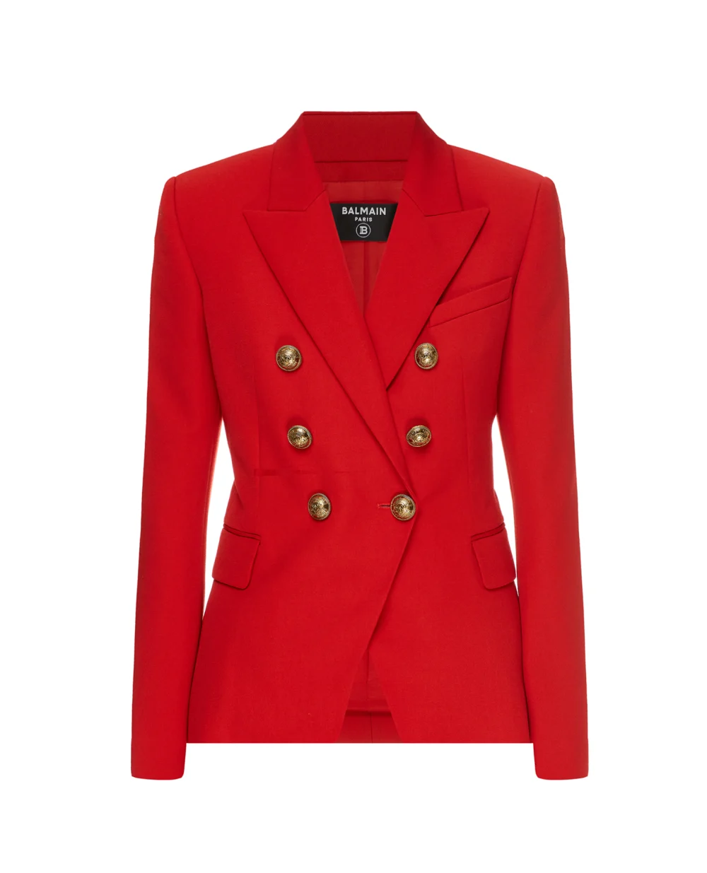 Шерстяной жакет Balmain UF17110167L, красный цвет • Купить в интернет-магазине Kameron