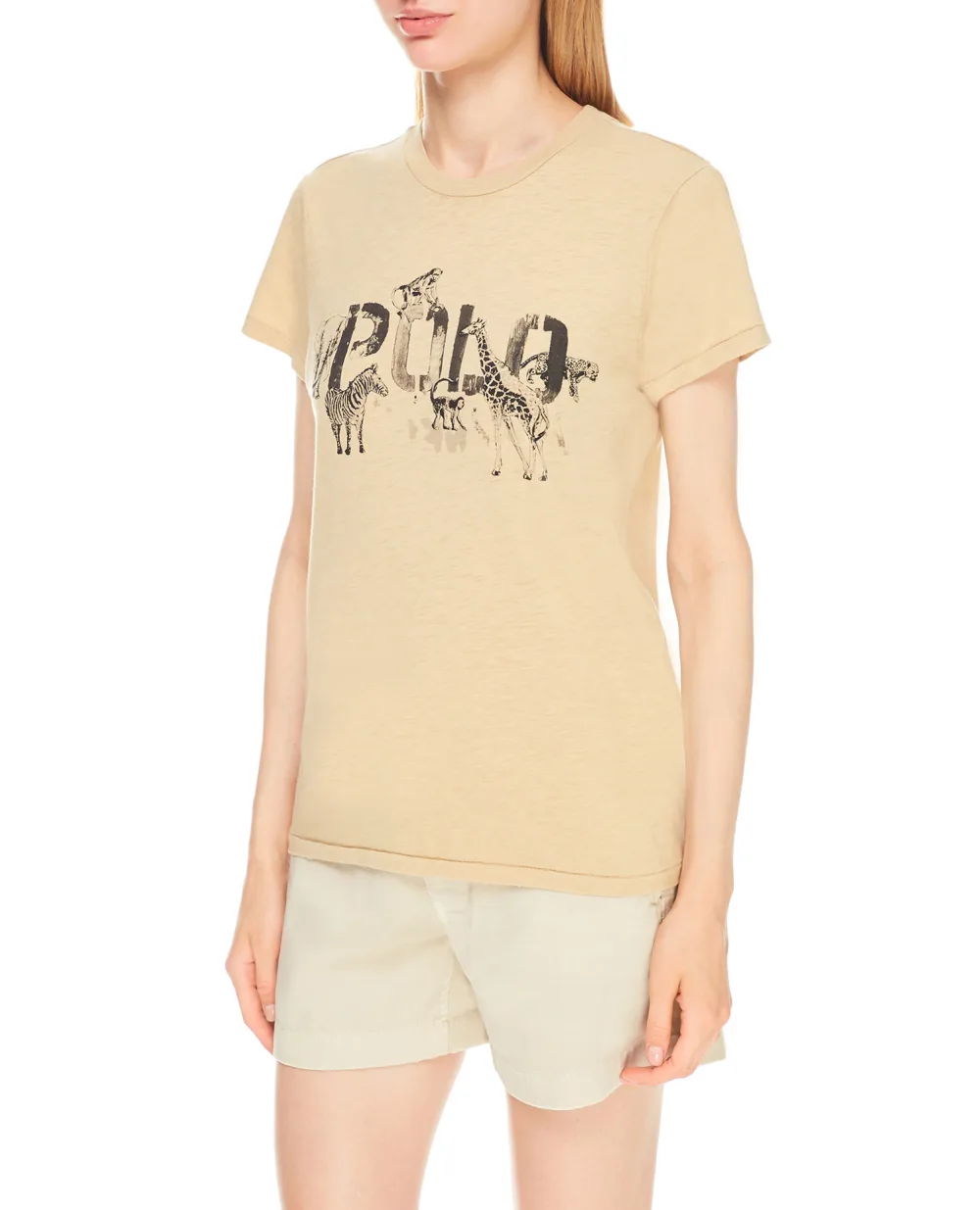 Футболка Polo Ralph Lauren 211839184001, бежевый цвет • Купить в интернет-магазине Kameron