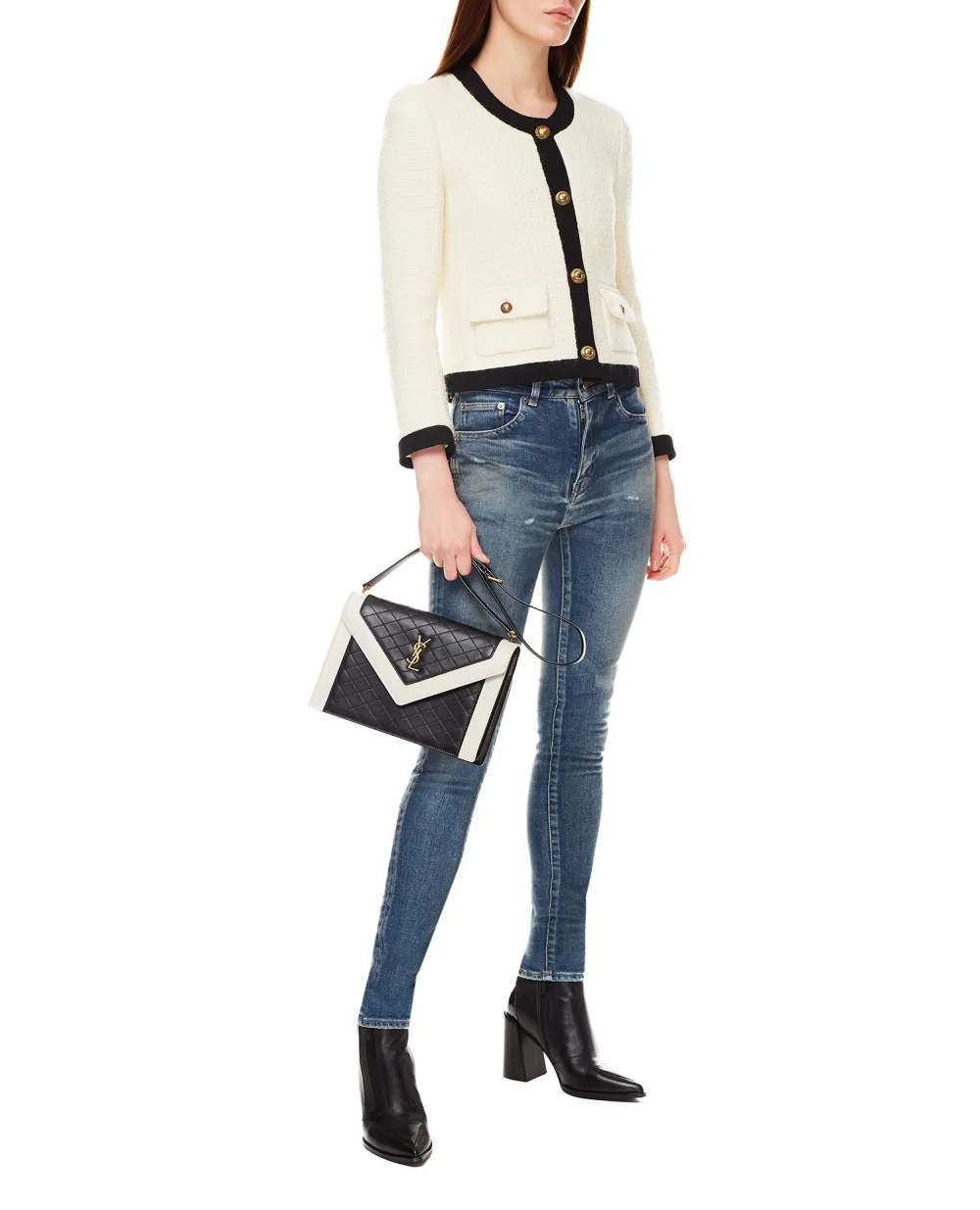 Кожаная сумка Gaby Saint Laurent 668863-AAAAN, черный цвет • Купить в интернет-магазине Kameron