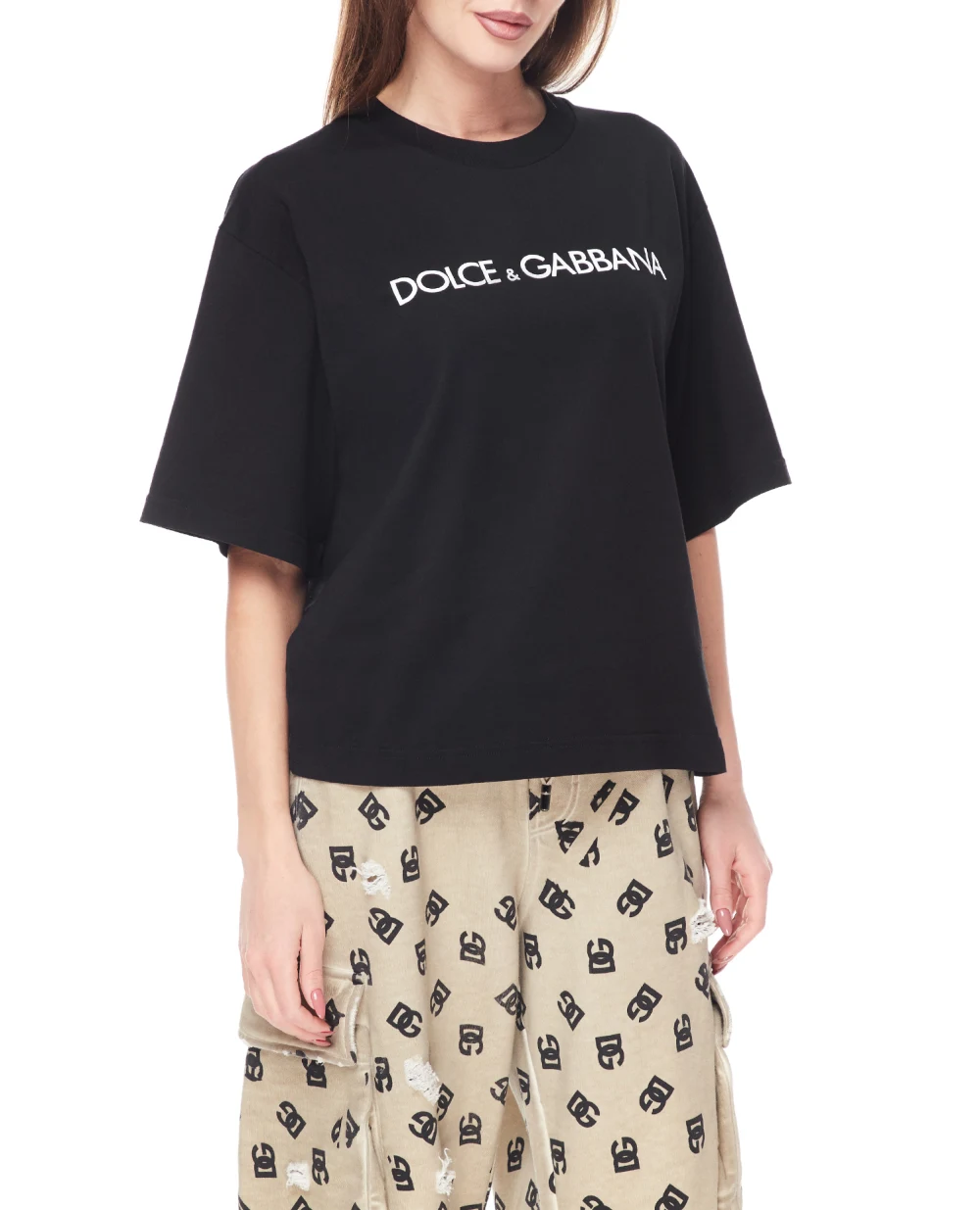 Футболка Dolce&Gabbana F8O48T-G7H4P, черный цвет • Купить в интернет-магазине Kameron