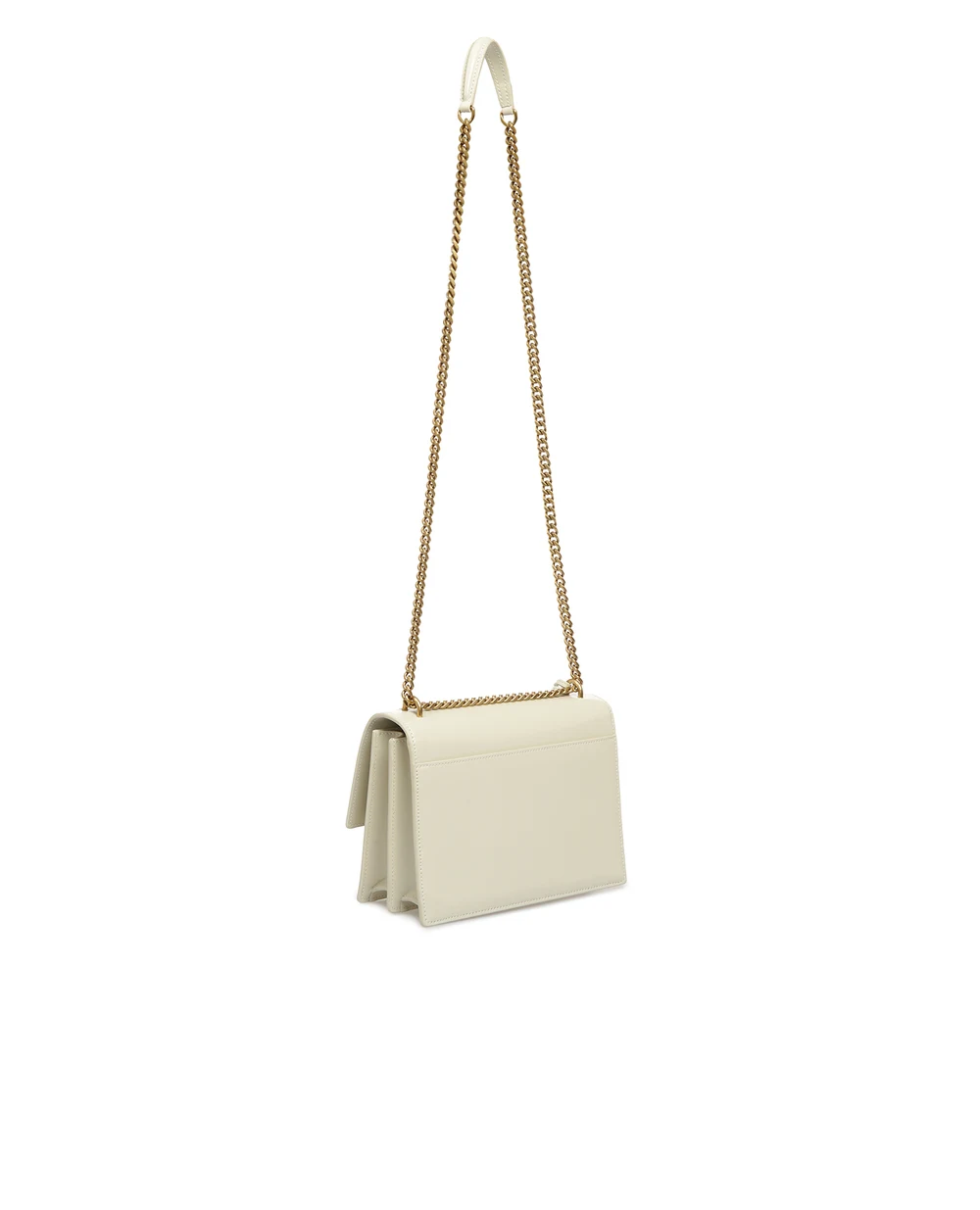Шкіряна сумка Sunset Medium Saint Laurent 442906-D420W, білий колір • Купити в інтернет-магазині Kameron