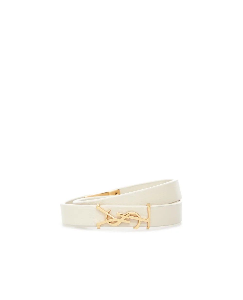 Кожаный браслет Opyum Saint Laurent 646558-BL40J, белый цвет • Купить в интернет-магазине Kameron