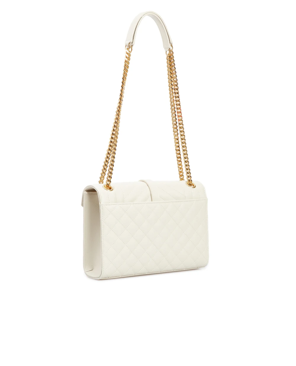 Кожаная сумка Envelope Medium Saint Laurent 600185-BOW91-, белый цвет • Купить в интернет-магазине Kameron