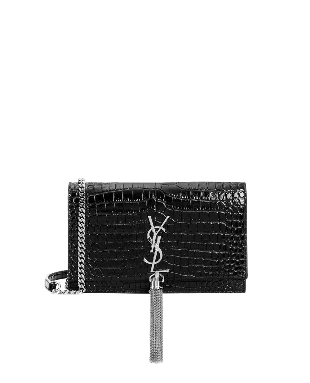 Кожаная сумка Saint Laurent 452159-DND1N-, черный цвет • Купить в интернет-магазине Kameron