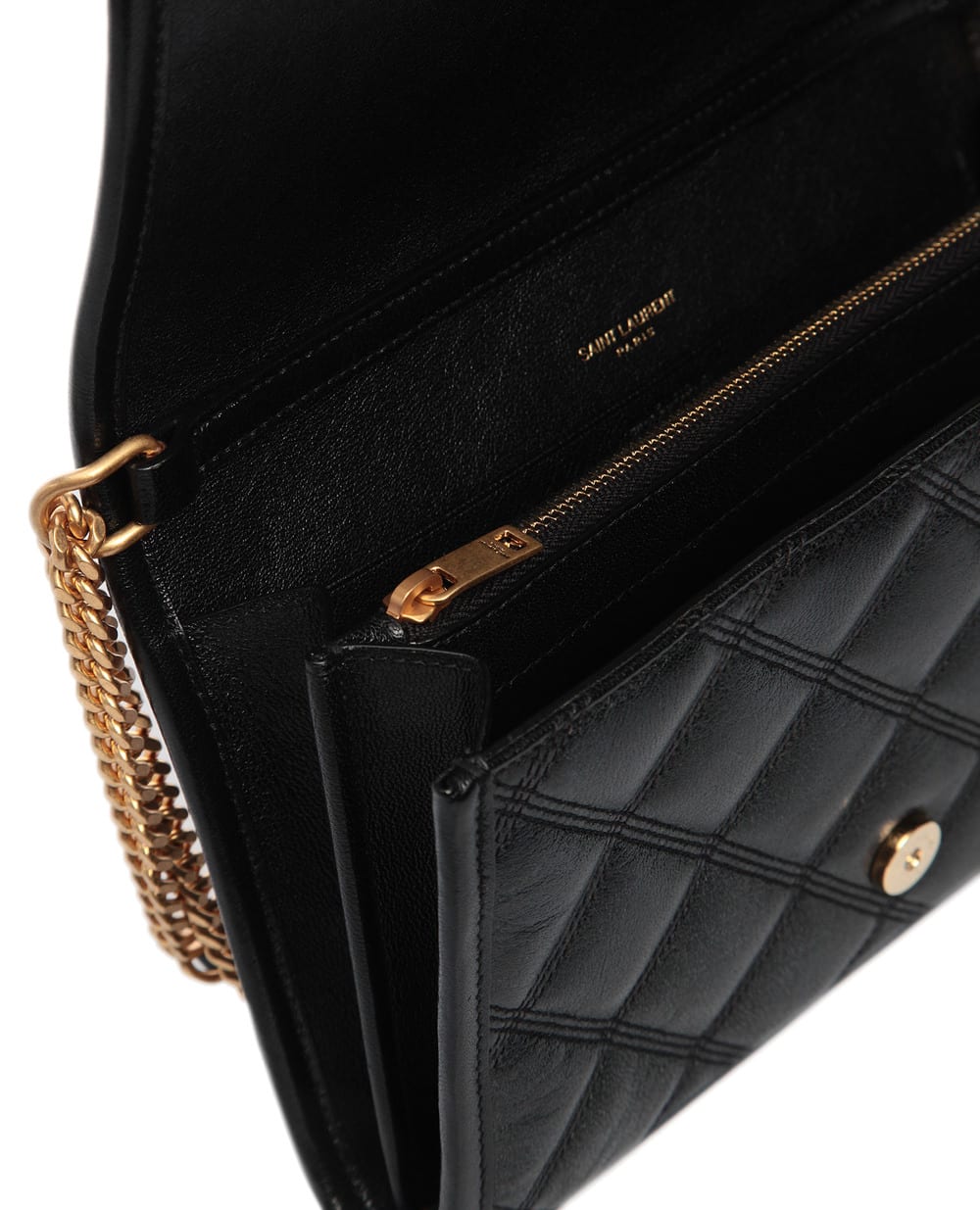Кожаная сумка Becky Saint Laurent 585031-1D319-, черный цвет • Купить в интернет-магазине Kameron