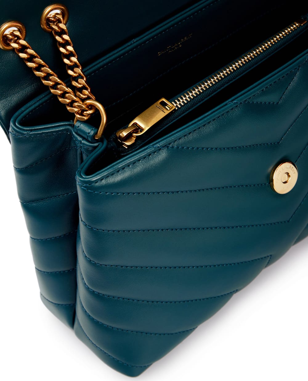 Кожаная сумка Loulou Small Saint Laurent 494699-DV727, зеленый цвет • Купить в интернет-магазине Kameron