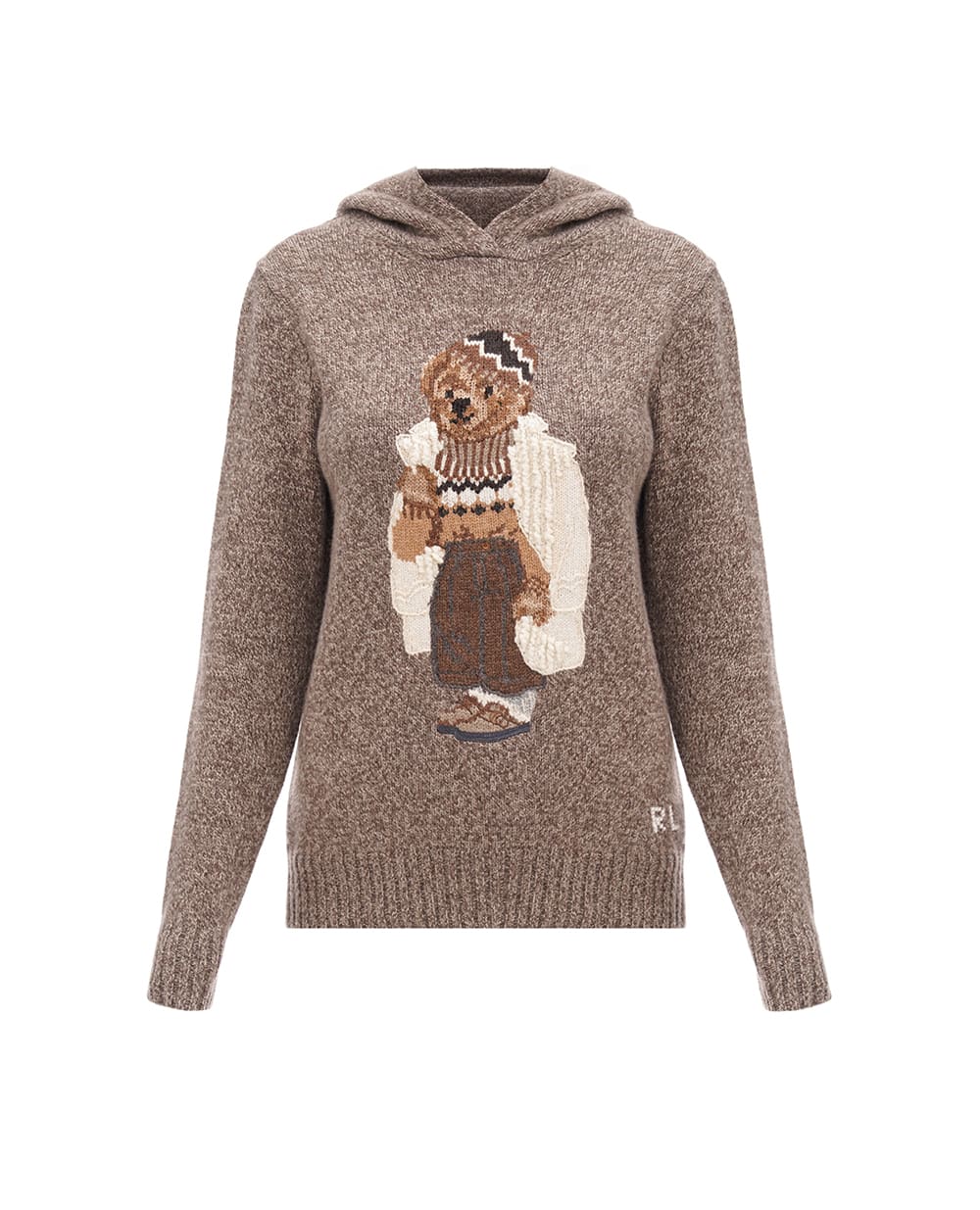 Худи вязаное Polo Bear Polo Ralph Lauren 211918275001, коричневый цвет • Купить в интернет-магазине Kameron