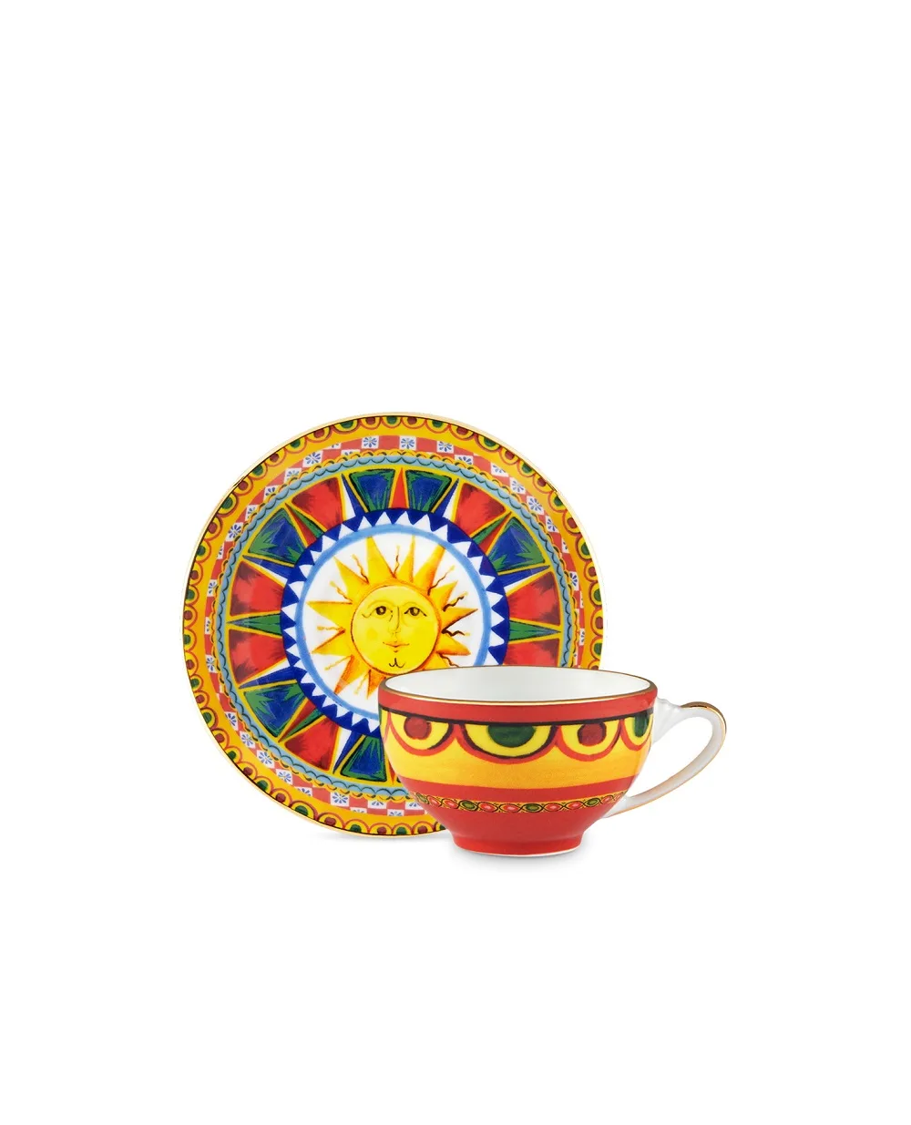 Кофейная чашка с блюдцем из фарфора Dolce&Gabbana TC0100-TCA21, разноцветный цвет • Купить в интернет-магазине Kameron