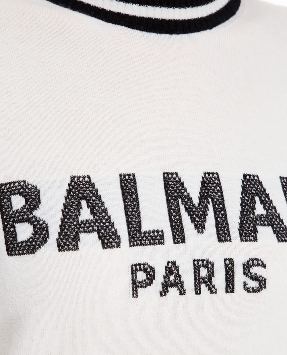 Шерстяной джемпер Balmain WF1KA000K225, белый цвет • Купить в интернет-магазине Kameron