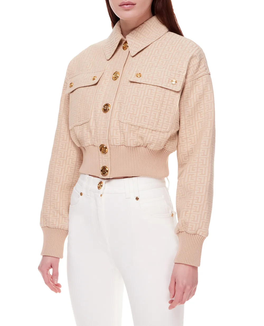 Куртка Balmain XF1TE097CB65, бежевый цвет • Купить в интернет-магазине Kameron