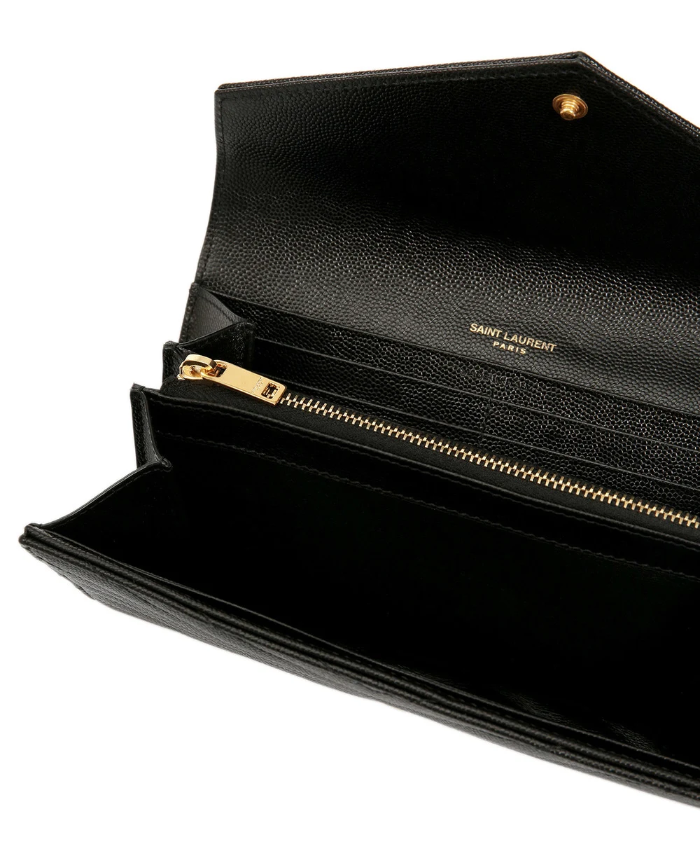 Кожаный кошелек Monogram Saint Laurent 372264-BOW01-, черный цвет • Купить в интернет-магазине Kameron