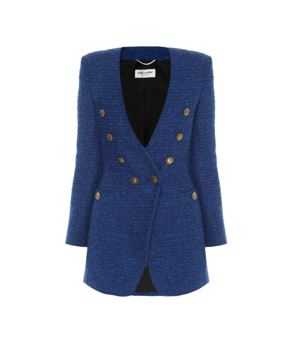 Шерстяной жакет Saint Laurent 671598-Y7D26, синий цвет • Купить в интернет-магазине Kameron