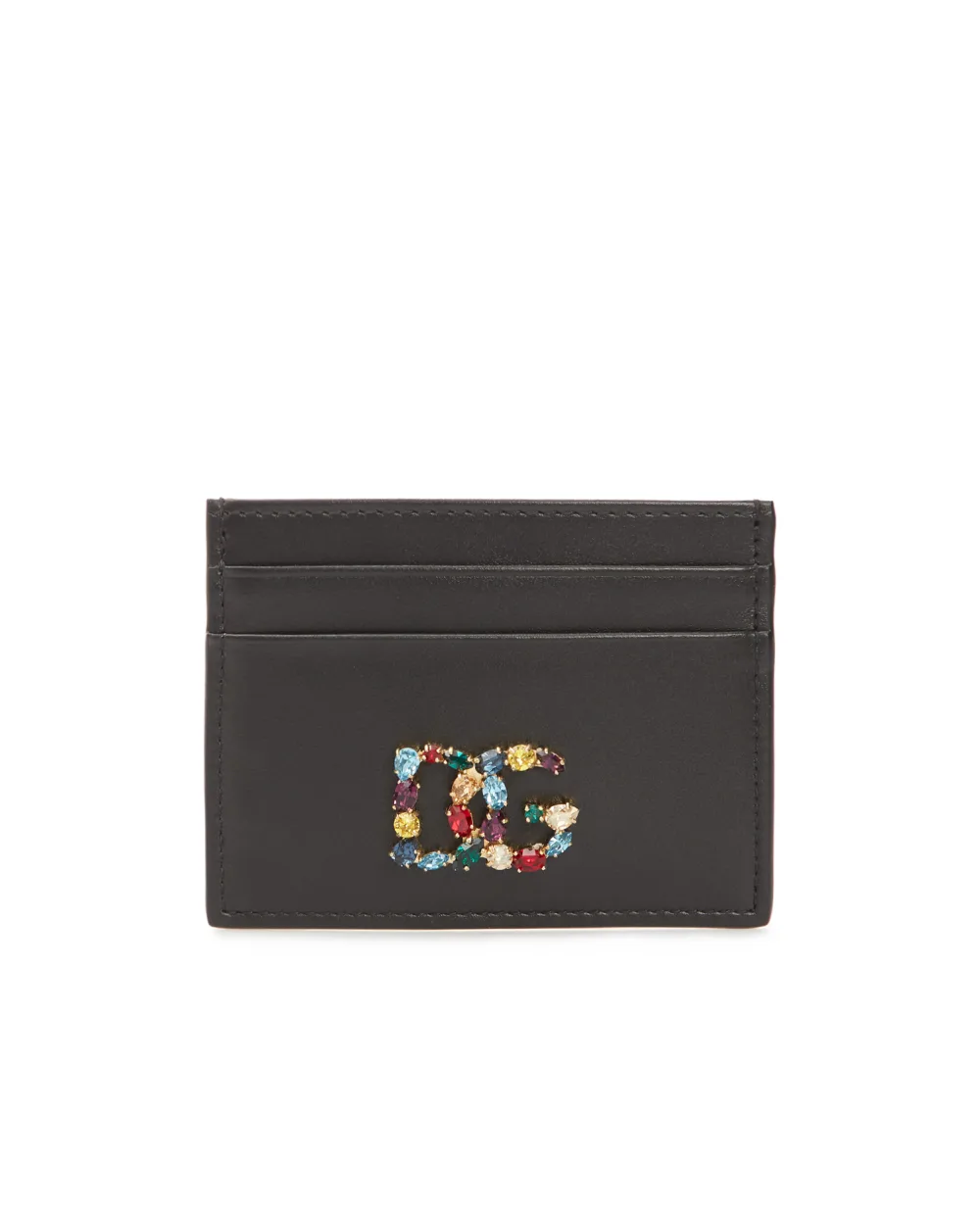 Кожаная визитница Dolce&Gabbana BI0330-AY185, черный цвет • Купить в интернет-магазине Kameron